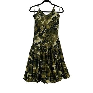 SOLITAIRE - Girl's Camo Spaghetti Strap Dress - Size: Medium